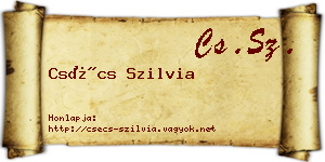 Csécs Szilvia névjegykártya