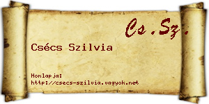 Csécs Szilvia névjegykártya