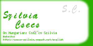 szilvia csecs business card